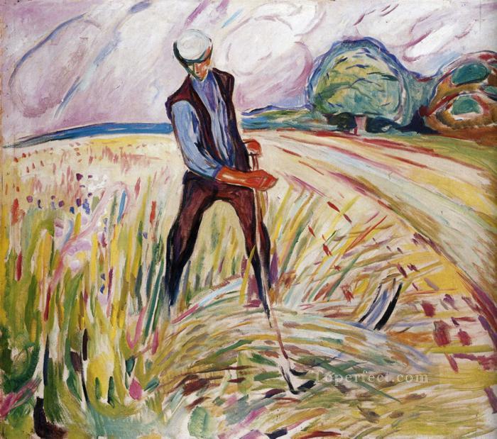 干し草屋 1916年 エドヴァルド・ムンク油絵